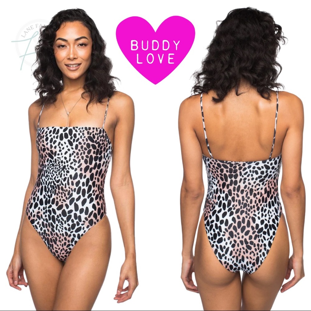 Buddy Love - NEW- Nicole Square Neck One Piece - Swimsuit Sz: L